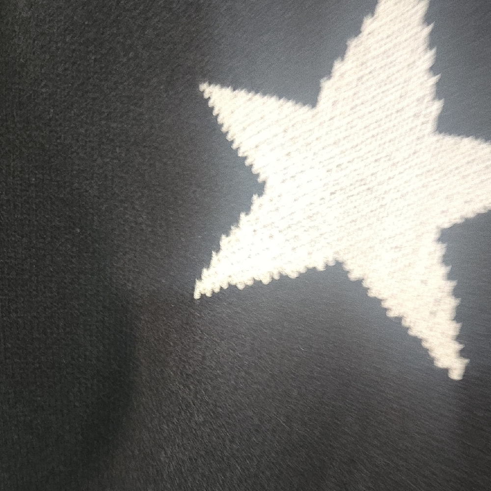 White Birch Black Sweater with White Star Pattern - Picture 4 of 5